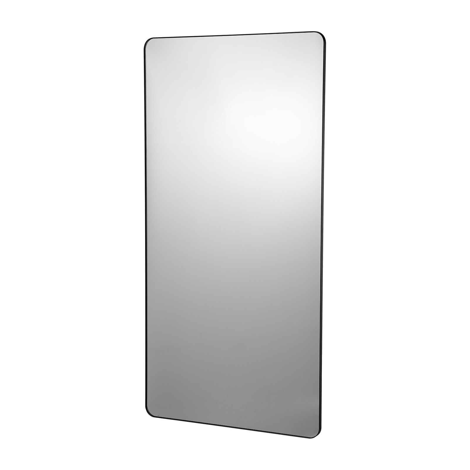 VEVOR Wall Mirror, Makeup Mirror, Bathroom Mirror, 1828 x 915 x 25 mm, Black Aluminum Alloy Frame, Mirror with Z-Shaped Bracket, Suitable for Bathroom, Bedroom, Living Room