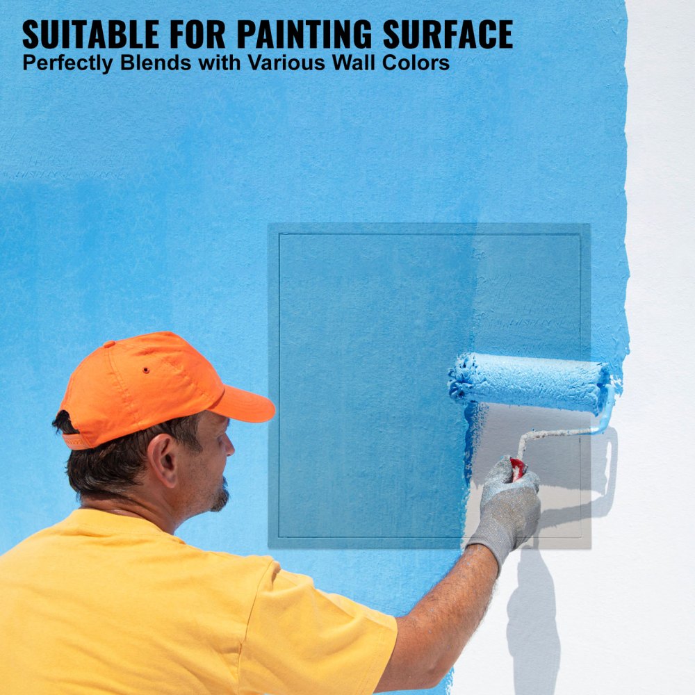 VEVOR Pannello di accesso per cartongesso e soffitti, Pannelli di accesso idraulico 24 x 24 pollici, Porta di accesso rinforzata, Copertura foro muro in acciaio resistente, Pannello incernierato rimovibile facile da installare per cablaggi e cavi, Argento