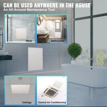 VEVOR Pannello di accesso per cartongesso e soffitti, Pannelli di accesso idraulico 24 x 24 pollici, Porta di accesso rinforzata, Copertura foro muro in acciaio resistente, Pannello incernierato rimovibile facile da installare per cablaggi e cavi, Argento