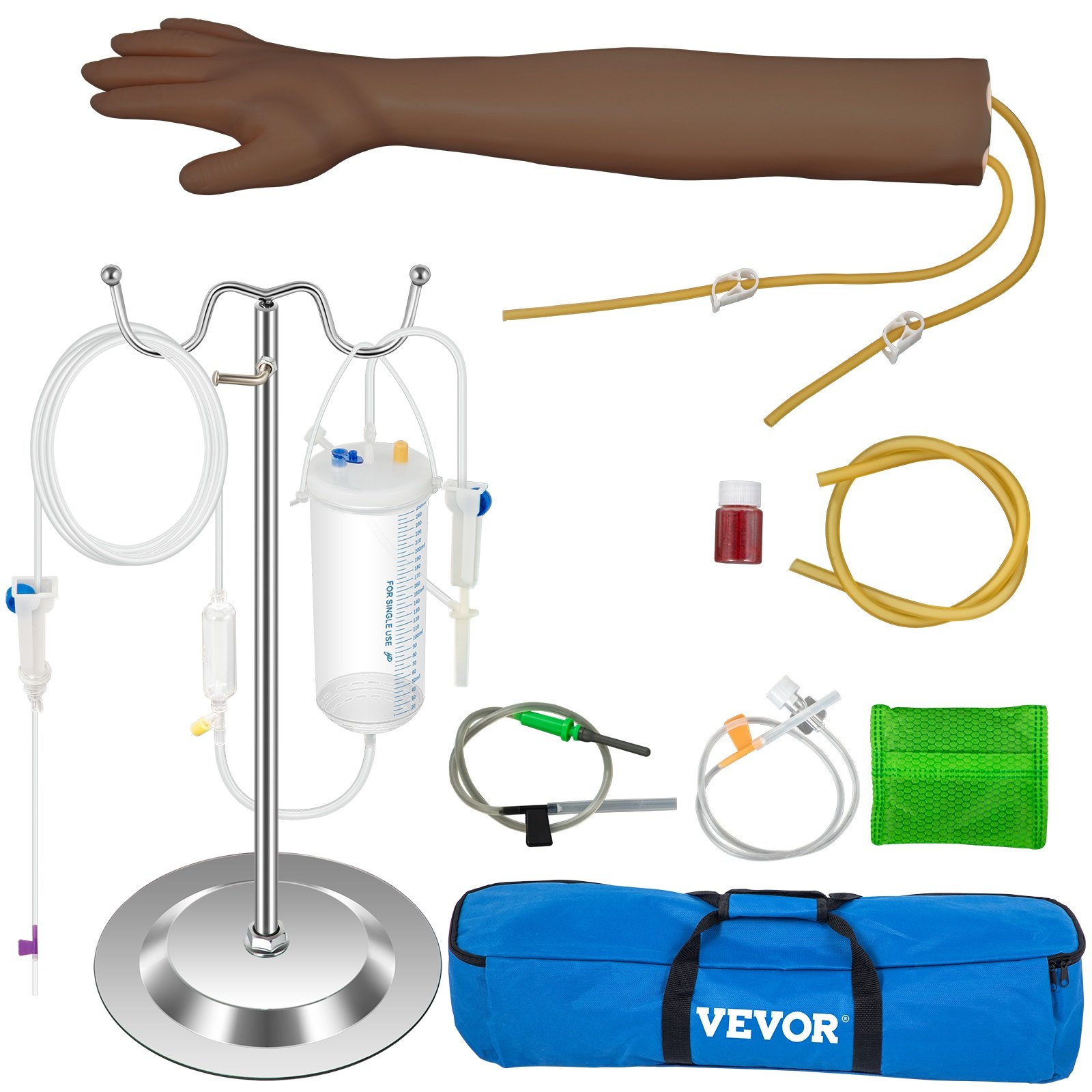 VEVOR Modello di Braccio per Puntura Venosa, Alt.40,5-68,5cm Kit Braccio per Pratiche Endovenose, Flebotomia e Braccio di Pratica per Puntura Venosa, Modello per Allenamento per Iniezione Endovenosa