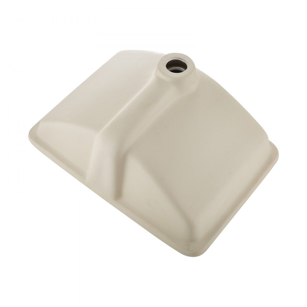 VEVOR Lavandino Sottopiano Lavabo per Bagno 530 x 375 mm, Lavello Rettangolare in Ceramica con Foro di Troppopieno, Lavabo da Bagno Sotto Banco di Lavoro Moderno Lavabo in Ceramica, Bianco