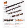 VEVOR Set Livellatrice 6 Pezzi, 250/400/600/800/1200/2000 mm, Righello per Fiale a Bolla per 45/90/180 Gradi, Strumento di Livellamento Magnetico in Lega di Alluminio Antiurto, Scala SAE