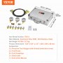 VEVOR Kit di prova pressione idraulica 3 manometri 9 raccordi di prova 3 tubi di prova Valigetta