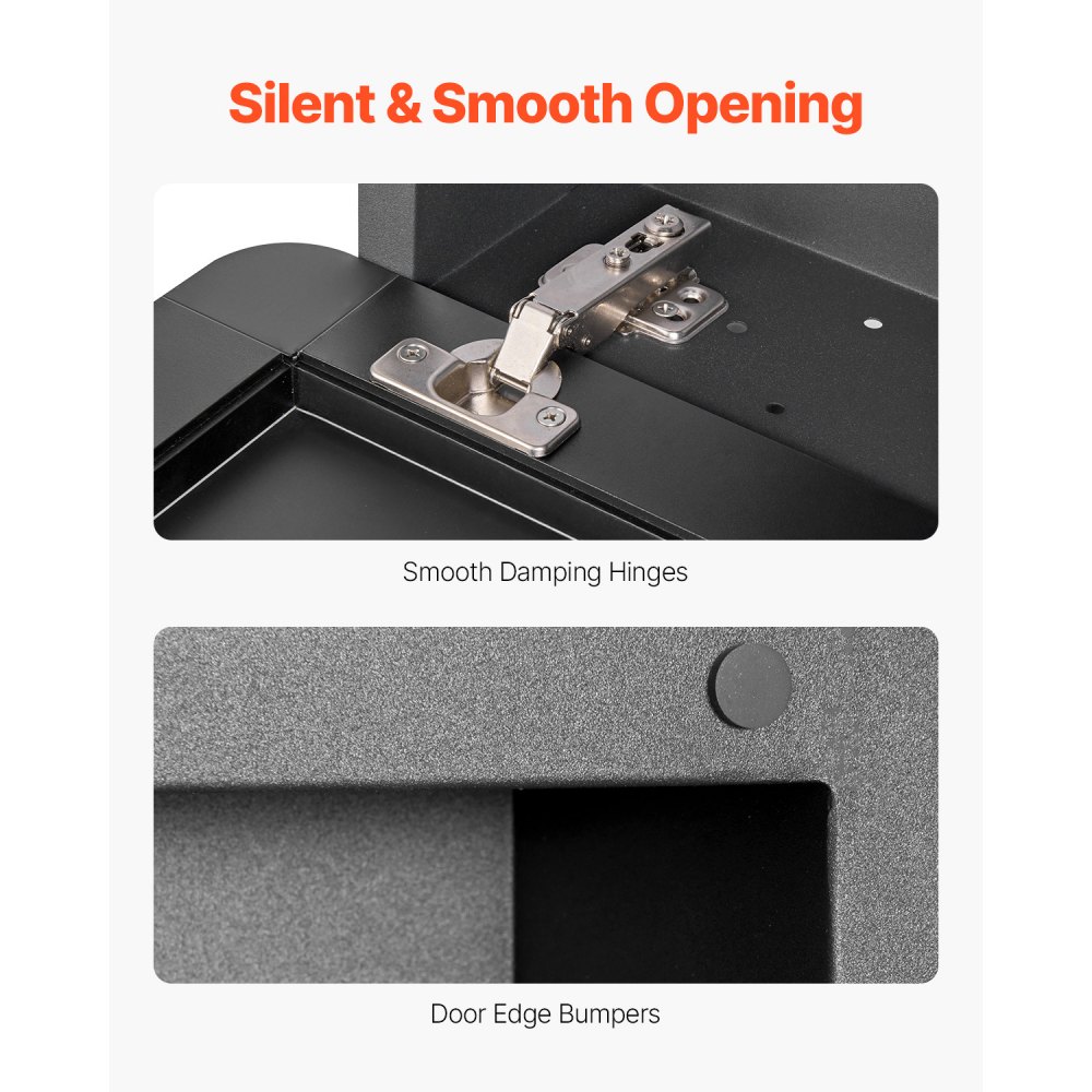 VEVOR Armadietto per Medicinali 406 x 610 mm Armadietto per Medicinali con Specchio per Bagno con Anta a Specchio, Ripiani in Vetro Regolabili, Installazione a Incasso e a Parete, Telaio in Alluminio