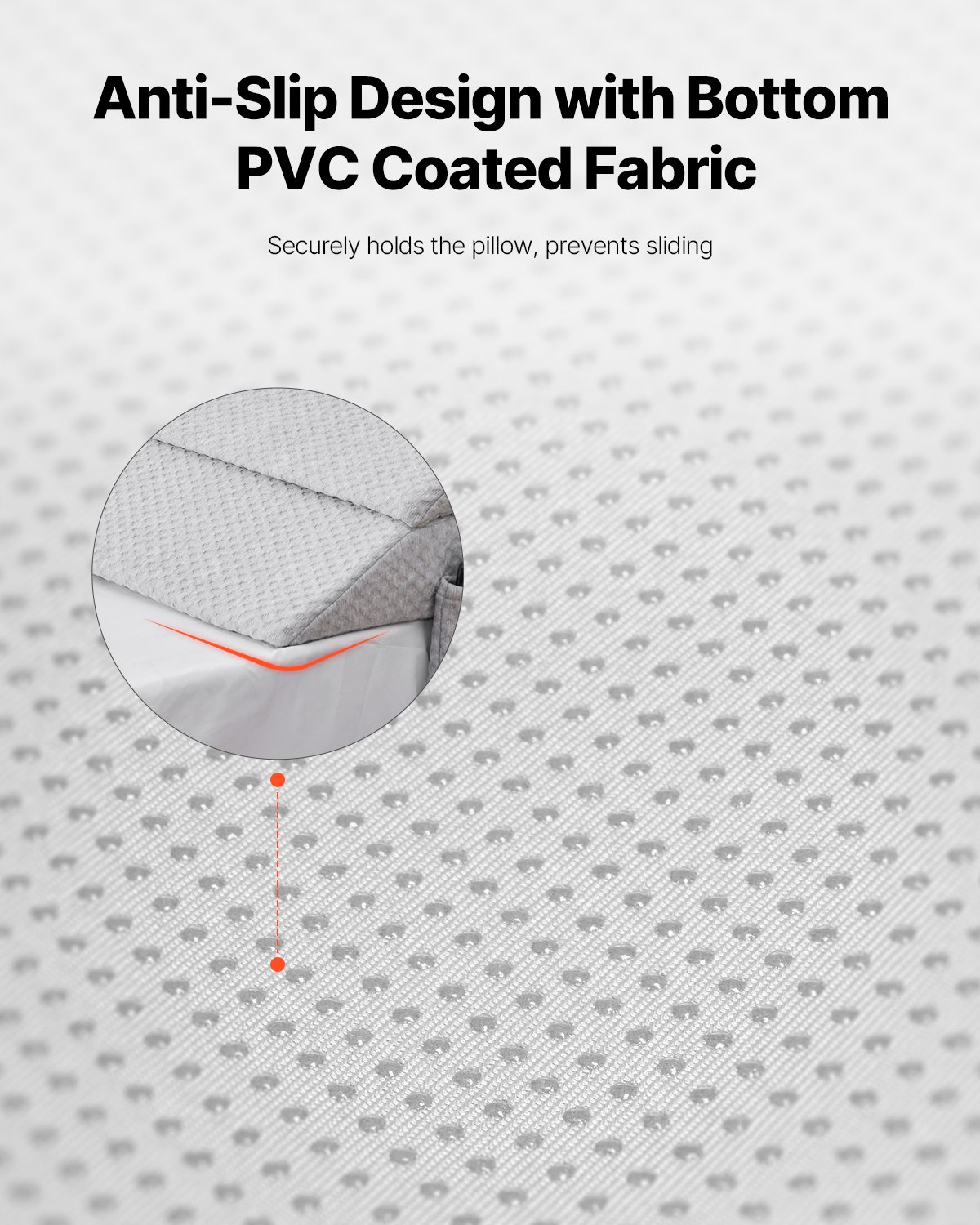 VEVOR Cuscino a Cuneo per Testiera Dimensioni 193 x 25,5 x 15,2 cm, Cuscino Riempimento per Fessure tra Testiera e Materasso in Schiuma 25D con Tasca Laterale Supporto Schienale, Grigio