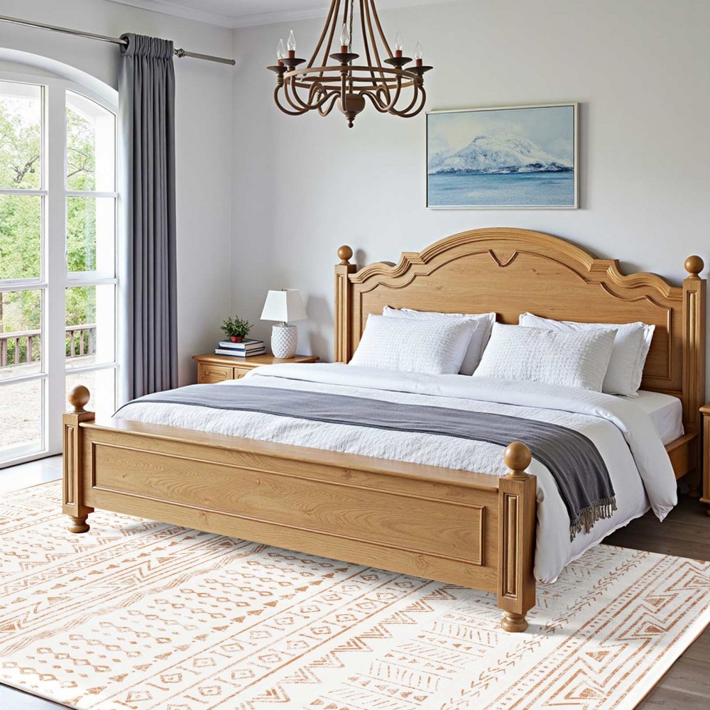 VEVOR Tappeto per Salotto, 1524 x 2134 mm Lavabile, Tappeto da Interno per Soggiorno, Antiscivolo e Antistrappo, per Animali Domestici e Bambini, per Camera da Letto, Soggiorno, Ingresso, Beige