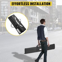 VEVOR Bandiera Pubblicitaria, 30 x 6PZ Bandiera Personalizzata Piuma con Asta, 4,3m Bandiere Pubblicitarie per Esterni, 5 Tubi Rigidi + 1 Asta di Fissaggio, per Indicatore, Presentazione di Negozi