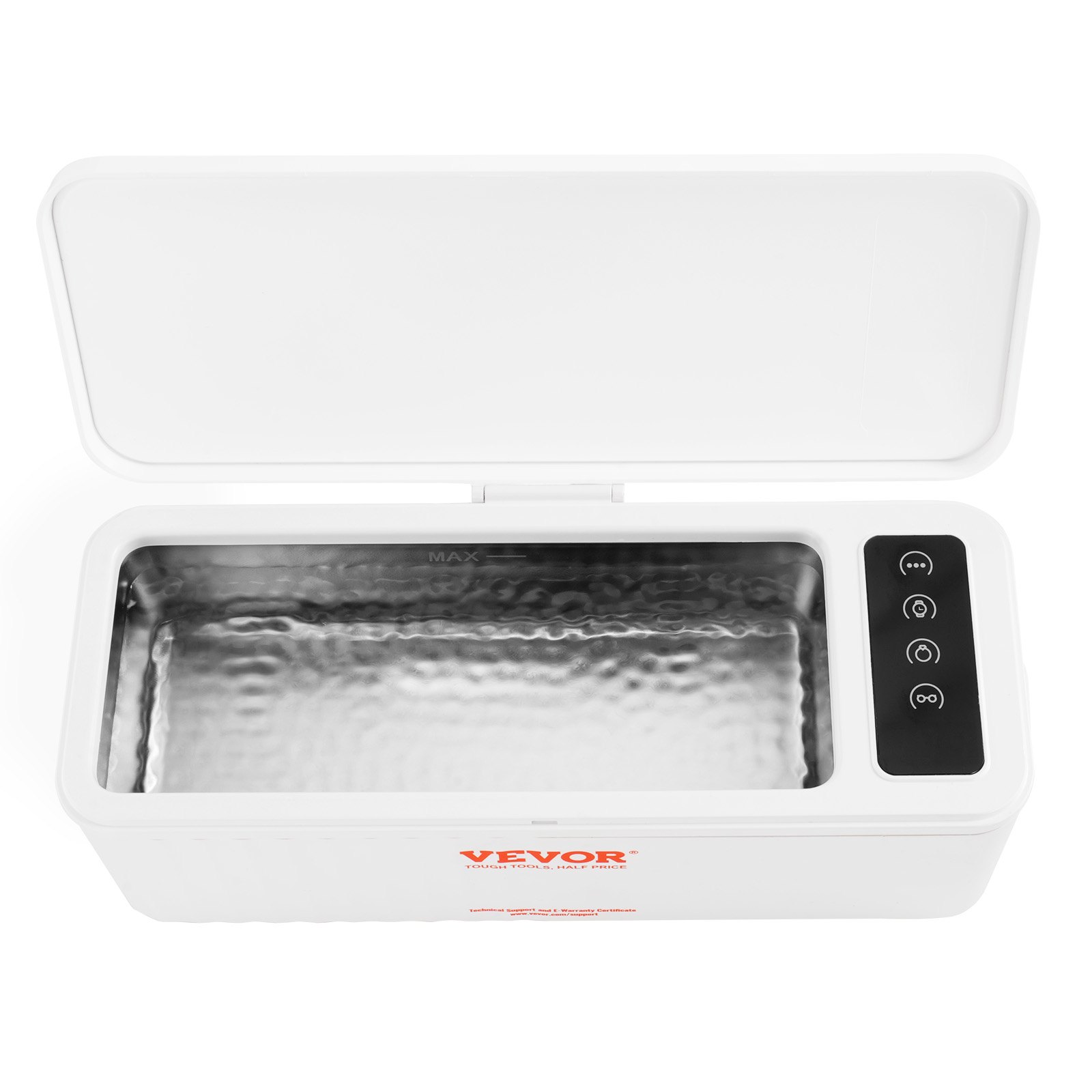 VEVOR Pulitore a Ultrasuoni Scatola Capienza 470mL Pulitore a Ultrasuoni Uso Domestico con Cestello in Acciaio Inox per la Pulizia di Gioielli Orologi Occhiali Frequenza 38-41kHz, Pulitore Ultrasuoni