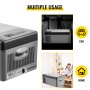 VEVOR Frigoriferi Auto per Viaggi Picnic, 15 L Frigoriferi Portatile Elettrico, 45 W Mini Frigo Auto all'Aperto Campeggio, Grigio e Nero Frigo Freezer Elettrico Portatile da Campeggio in Plastica ABS