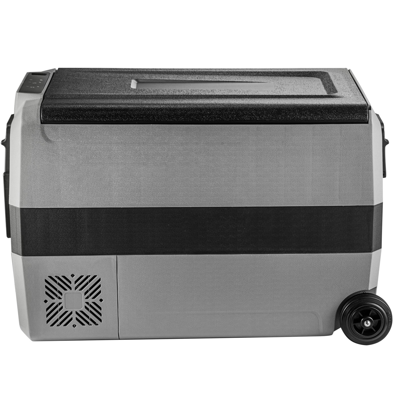 VEVOR Frigoriferi Auto per Viaggi Picnic, 50 L Frigoriferi Portatile Elettrico, 45 W Mini Frigo Auto all'Aperto Campeggio, Grigio e Nero Frigo Freezer Elettrico Portatile da Campeggio in Plastica ABS