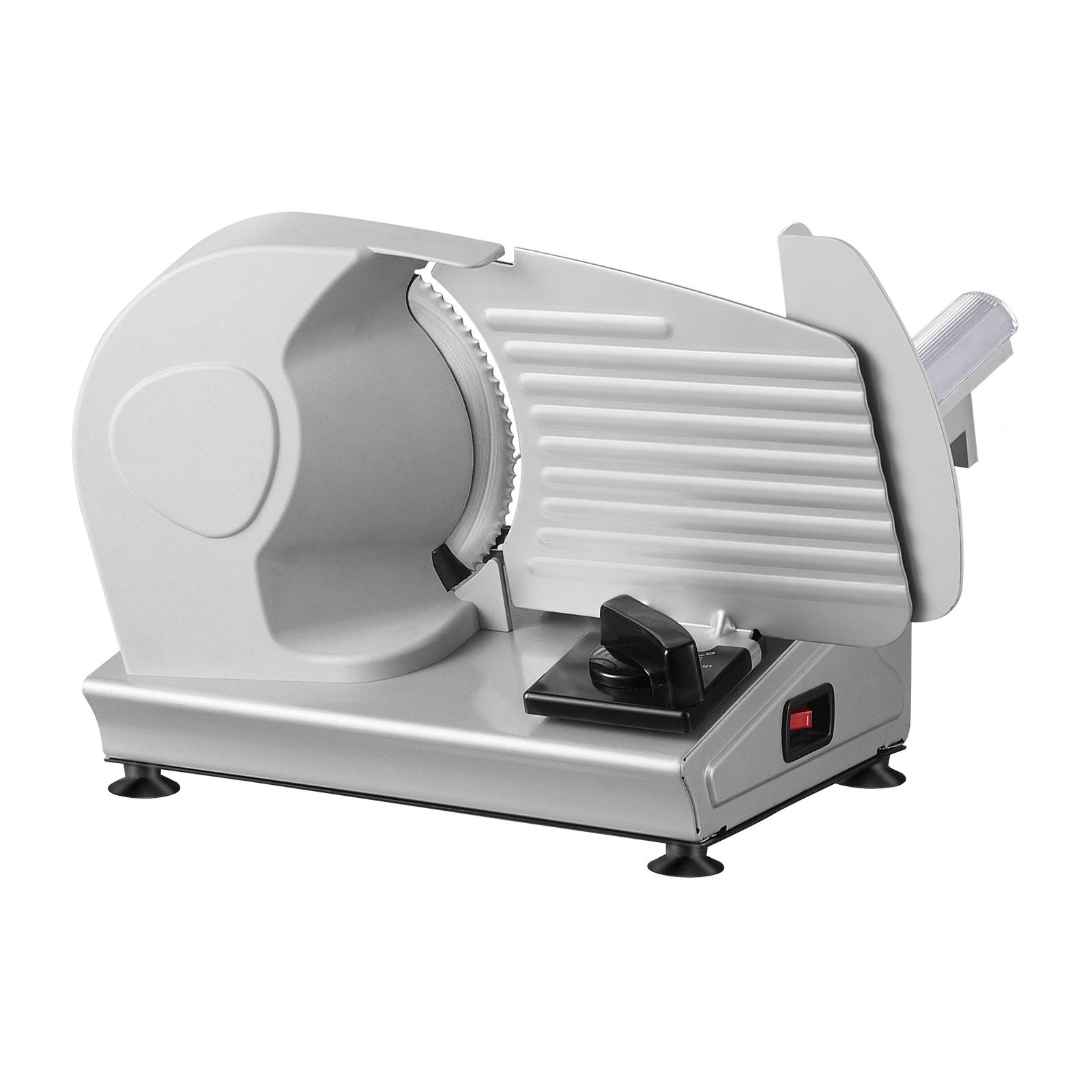 VEVOR Affettatrice Carne, Affettatrice Elettrica da 180 W con Lama in Acciaio Inossidabile SUS420 da 19,05 cm e Protezione Lama, Spessore Regolabile da 0 a 1,524 cm per Uso Domestico, Facile da Puli