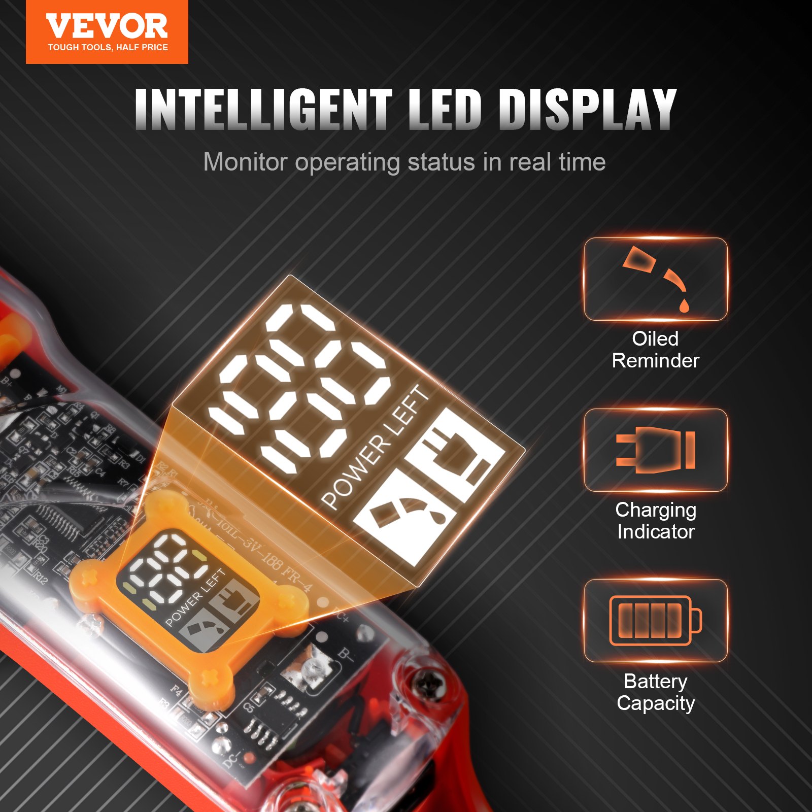 VEVOR Tagliacapelli per Adulti, Set di Tagliacapelli e Rasoio, Motore ad Alta Velocità, Tagliacapelli Ricaricabile Senza Fili per Tagliare Capelli, Kit per Cura della Barba per Barbiere Domestico