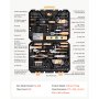 VEVOR Kit di Attrezzi con Custodia Portatile da 245 Pezzi Uso Casalingo, per Manutenzione Domestica Riparazioni Quotidiane e Fai Da Te, in Acciaio Alta Qualità, con Martello Chiave Inglese e Pinze
