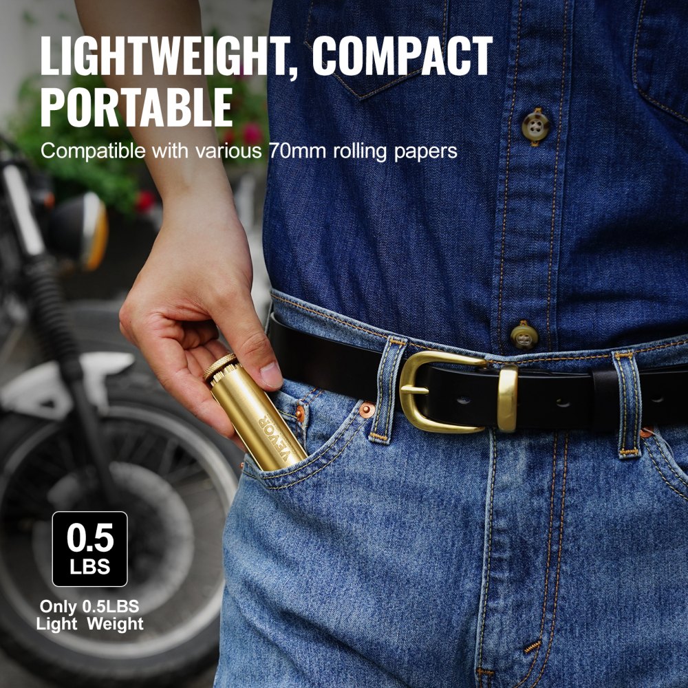 VEVOR Riempitrice Arrotolatrice per Sigarette Rotolo di Tabacco Carta da 70 mm