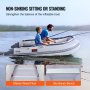 VEVOR Gommone Gommone Barca da Pesca Sportiva per 4 Persone con Pavimento in Legno