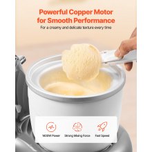VEVOR Gelatiera 1,7L, Planetaria a 6 Velocità con Display Digitale a LED, Timer, Paletta, Gancio per Impastare e Paraspruzzi, per Yogurt Gelato Fai da Te, Gelato alla Frutta, Sorbetto, Grigio 1400W