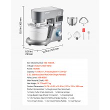 VEVOR Gelatiera 1,7L, Planetaria a 6 Velocità con Display Digitale a LED, Timer, Paletta, Gancio per Impastare e Paraspruzzi, per Yogurt Gelato Fai da Te, Gelato alla Frutta, Sorbetto, Grigio 1400W