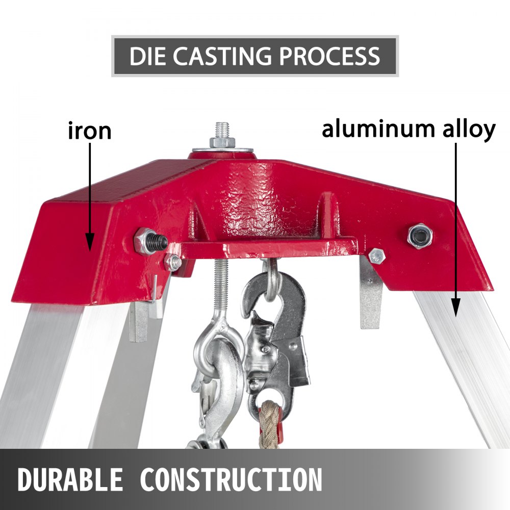 Treppiede di Sicurezza con Treppiedi di Salvataggio da 1800 Libbre 2,15M