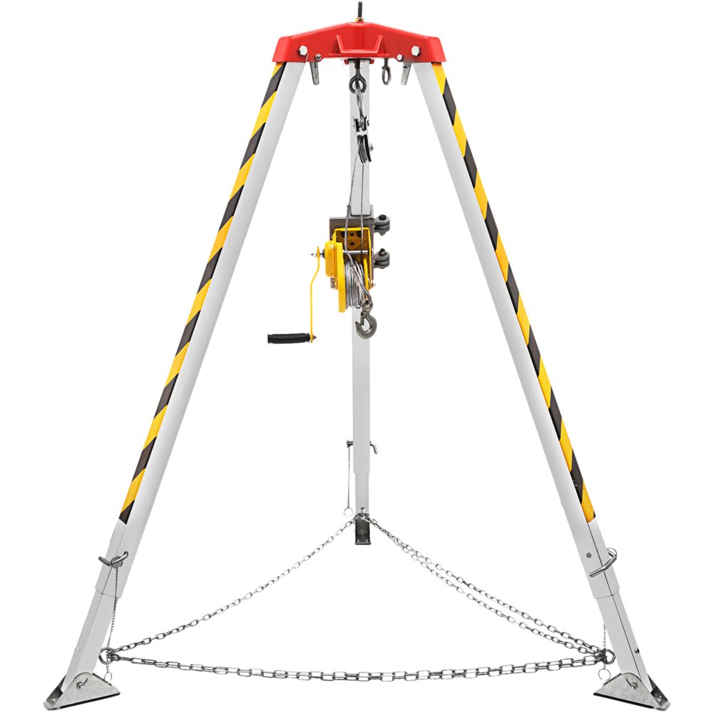 1,34-2,15m Spazio Ristretto Rescue Treppiedi In Alluminio Con Verricello Kit