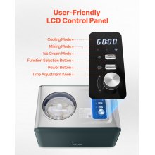 VEVOR Gelatiera Automatica con Compressore Integrato, Macchina per Gelato Senza Precongelamento 1,5 L Sorbettiera Elettrica 3 Modalità, Macchina per Gelato con Compressore per Casa