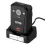 VEVOR Telecamera per Corpo della Polizia HD 1440P, 128 GB Audio Video, Batteria Integrata da 3500 mAh, LCD 5 cm, Visione Notturna Infrarossi, Telecamera Corpo Personale Impermeabile Forze dell'Ordine
