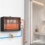 VEVOR Generatore di Vapore 7,5 kW per Sauna Domestica con Preriscaldamento, Collegamento Diretto all’Acqua, Controllo Touch, Riempimento e Scarico Automatici, 25-55 °C, Timer 24 h, 5-7 m³, per Bagni