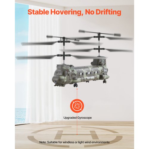 Elicottero Militare RC A 3.5 Canali – 2.4 GHz, Luci LED, Batteria 500 MAh, Decollo Automatico, Regalo Per Bambini - 6
