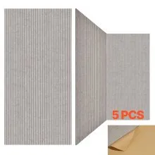 VEVOR Pannelli Acustici da Parete Schiuma 300 x 300 x 10 mm 5 Pezzi Cammello