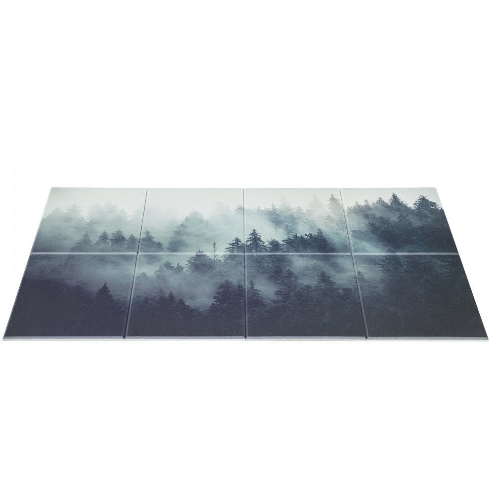 VEVOR Pannelli Acustici Artistici, Pannelli Fonoassorbenti Decorativi Autoadesivi da Parete Registrazione per Casa, Ufficio, Studio, Sala giochi, Teatro, 400 x 300 x 10 mm 8 Pezzi Foresta