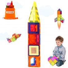 VEVOR Piastrelle Magnetiche 55 Pezzi Set di Costruzioni Magnetiche per Bambini