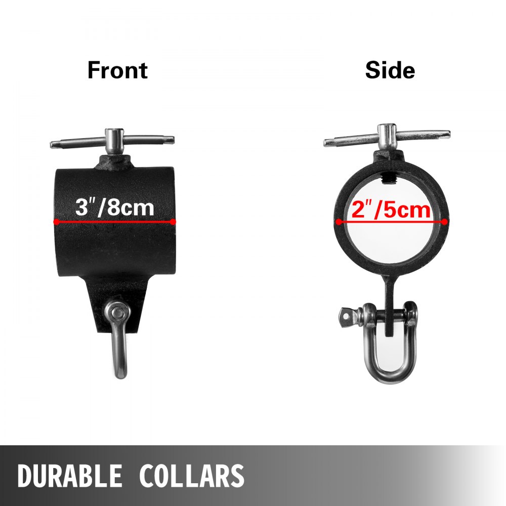 VEVOR Set di Catene Argento per Sollevamento Peso 1,6M Anello in Acciaio Inox 20kg, Catene 2 Pz 1,6M in Acciaio Inox per Allenamento Fisico da Palestra 20kg Argento con Anello per Allenamento Forza