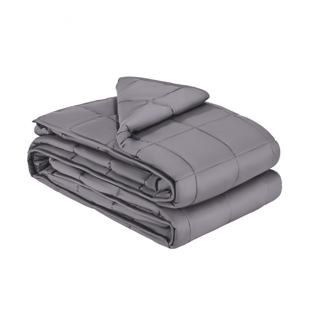 VEVOR Coperta Ponderata per Letto King Size, Coperta Pesante Traspirante Rinfrescante, con Perle di Vetro, Uso in Ogni Stagione, per Adulti, Migliora il Sonno, Grigio 2032 x 2210 mm ± 40 mm