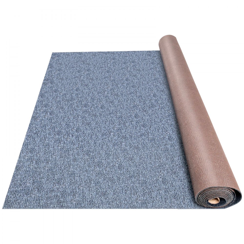 Tappeto Poliestere + Tpr Antiscivolo 1,8x16m Moquette Interno/esterno Grigio