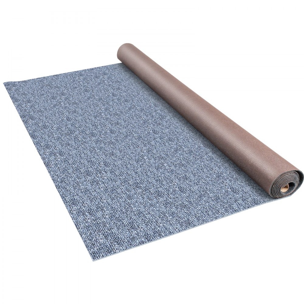 Tappeto Poliestere + Tpr Antiscivolo 1,8x16m Moquette Interno/esterno Grigio