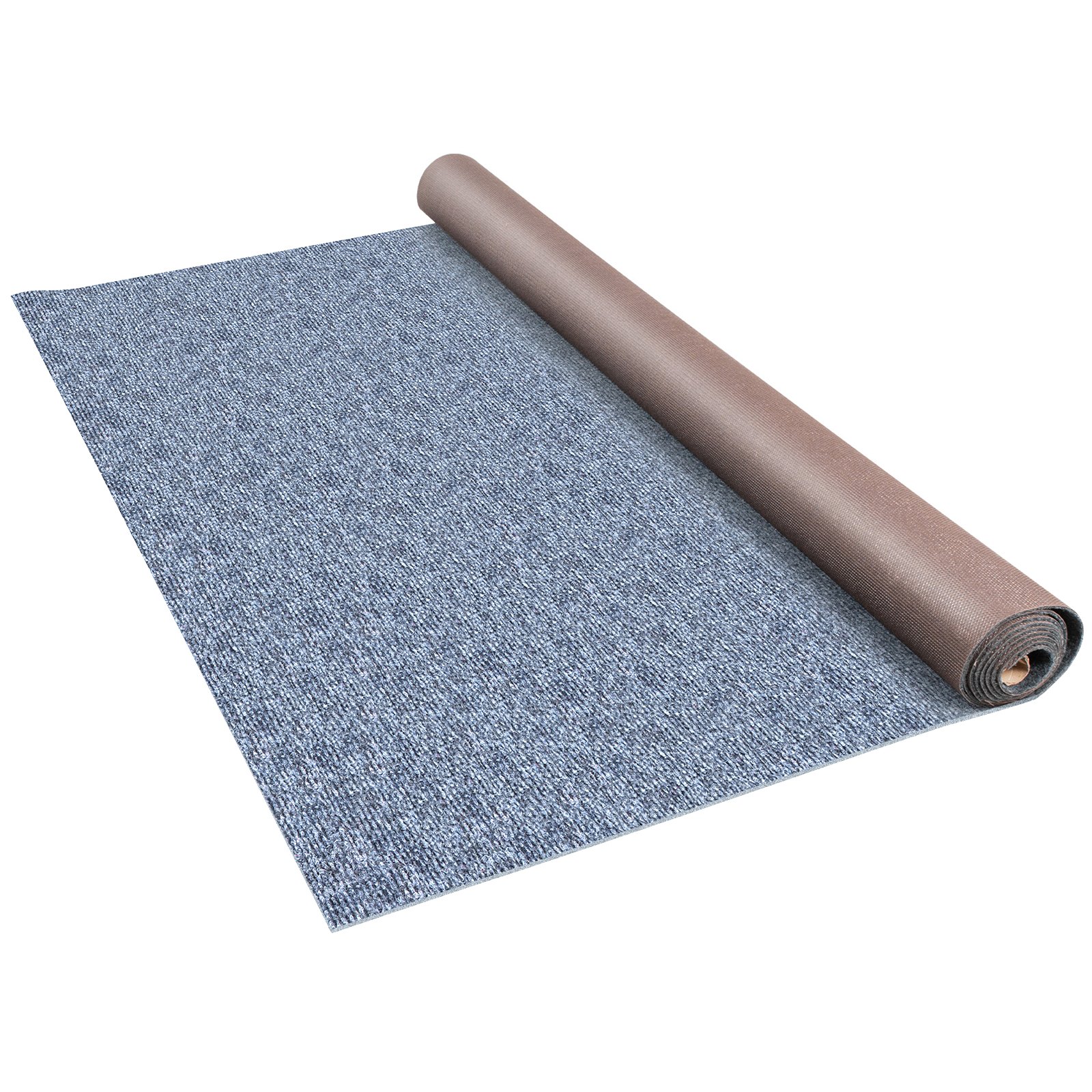 Tappeto Poliestere + Tpr Antiscivolo 1,8x16m Moquette Interno/esterno Grigio