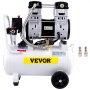 VEVOR Compressori d'Aria da 1,5HP/1100W Compressore Motore senza olio con serbatoio 30L Velocità di rotazione 1440 giri/min Compressore Silenzioso per il