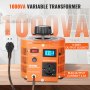 VEVOR Trasformatore di tensione 1000VA, 3,3 A, Ingresso 230 V, Uscita 0-300 V, Regolatore di tensione CA LCD 4 fusibili, Interruttore di controllo termico per casa uso commerciale