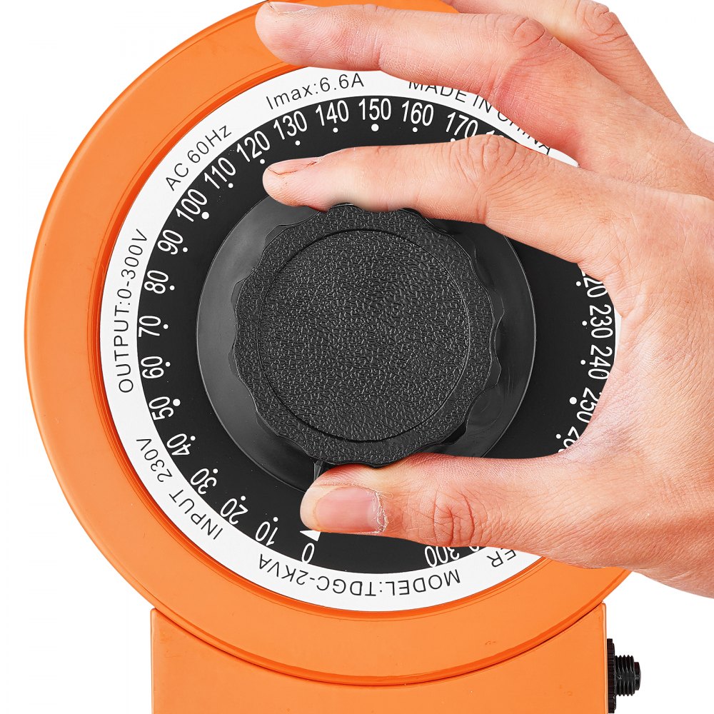 VEVOR Trasformatore di tensione 2000VA, 6,6 A, Ingresso 230 V, Uscita 0-300 V, Regolatore di tensione CA LCD 4 fusibili, Interruttore di controllo termico per Home Office Industriali