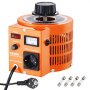 VEVOR Trasformatore di tensione variabile 1000VA, 3,3 A, ingresso 230 V, uscita 0-300 V, regolatore di tensione CA 4 fusibili, interruttore di controllo termico per ufficio industriale domestico