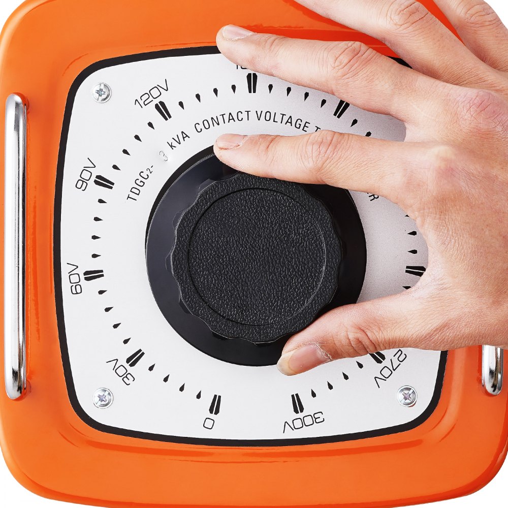 VEVOR Trasformatore di Tensione Variabile Automatico 3000VA, 10 A, Ingresso 230V Alimentatore Regolatore di Tensione CA Uscita 0-300V, con 4 Fusibili Ufficio Industriale Domestico