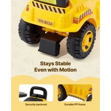 VEVOR Macchinina Giocattolo Auto con Volante per Bambini, Capacità 25 kg, con Clacson e Musica, Vano Portaoggetti Sotto Sedile, Macchina per Sviluppo Muscolare ed Equilibrio
