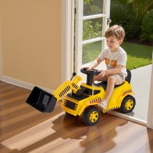 VEVOR Macchinina Giocattolo Auto con Volante per Bambini, Capacità 25 kg, con Clacson e Musica, Vano Portaoggetti Sotto Sedile, Macchina per Sviluppo Muscolare ed Equilibrio