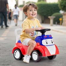 VEVOR Macchina a Spinta per Bambini, Giocattolo da Cavalcare per Bambini con Musica e Vano Portaoggetti Sotto il Sedile, Capacità di Carico 25 kg, Girello con Appoggio a Terra, Rosso