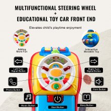 VEVOR Macchinina Cavalcabile Musicale  Bambini 1-3 Anni Spinta Auto Giocattolo