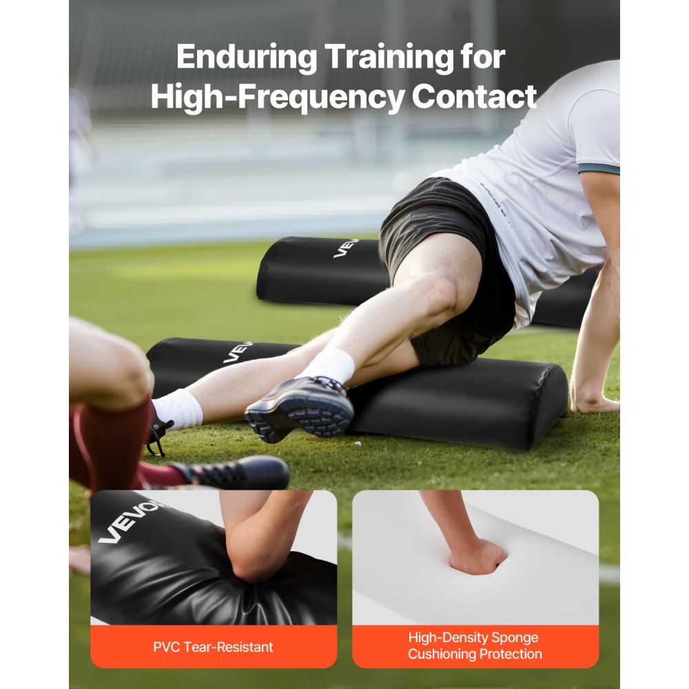 VEVOR Manichino da Placcaggio per Calcio da 1080 mm Dummie da Calcio con Maniglie, Attrezzatura per Blocco in Spugna ad Alta Densità, per Esercizi di Gioco di Gambe, Allenamento Sportivo, 2 Pezzi