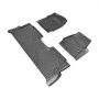 VEVOR Car Floor Mats (3-piece) for Ford F250 F350 F450 F550 2017-2024 2025 Super Duty Crew Cab Bucket Seat with Under-Seat Storage, Weatherproof Custom-Fit TPE Floor Mats
