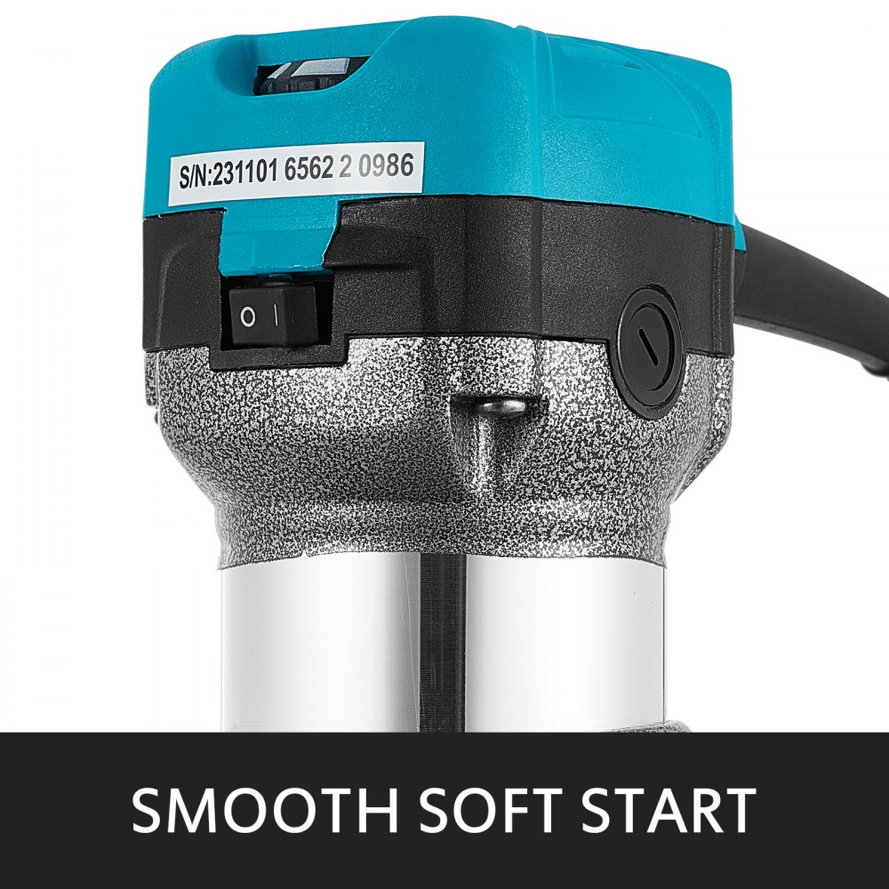 VEVOR Kit Compatto Coppia Massima  1.25HP 30.000 giri / min  a Velocità Variabile con Maniglie per la Lavorazione del Legno e Produzione di Mobili