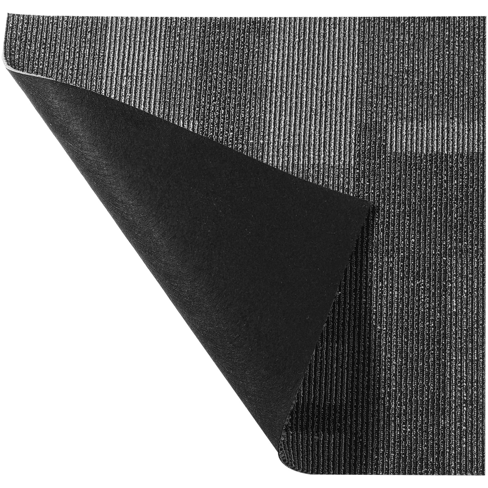 VEVOR Quadrotte in Moquette Riutilizzabili, 610 x 60 mm Moquette Quadrata con Imbottitura Attaccata, Quadrotte in Moquette Morbida Imbottita, per Camera da Letto Soggiorno 24 Piastrelle, Grigio Misto