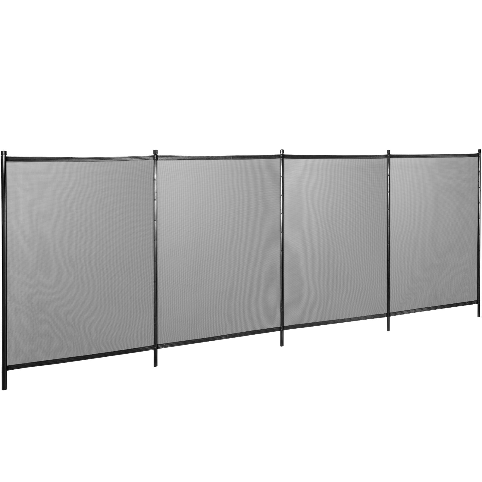 VEVOR Recinzione Protettiva per Piscina da Giardino Piscina in PVC Alluminio 1,2 x 3,65m, Recinzione Frangivista da Piscina Rimovibile e Pieghevole in PVC e Tubi in Acciaio Inox, Barriera da Piscina