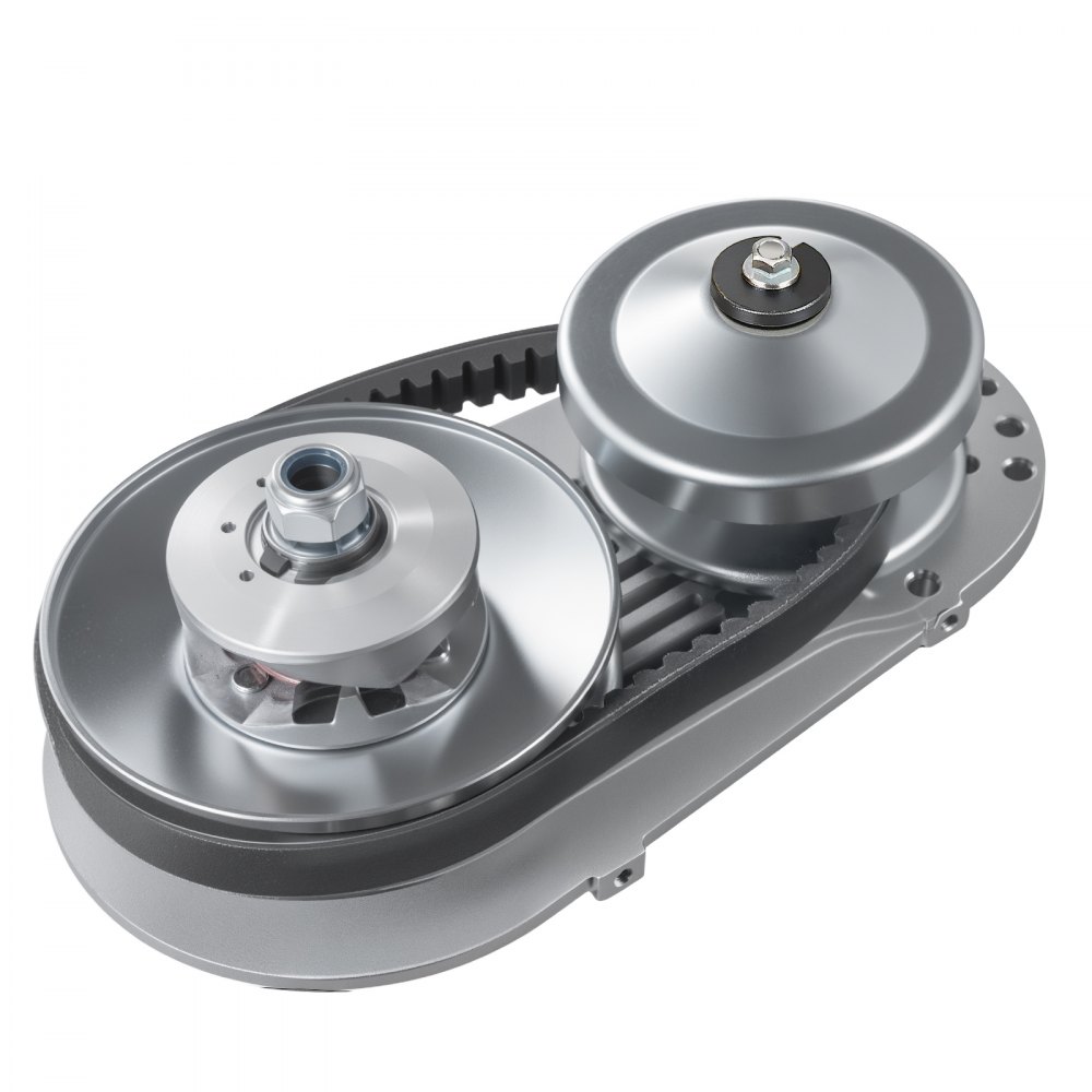 VEVOR Frizione di Trasmissione Motore da 2-8 CV, Frizione di Trasmissione Resistenza da 2000 giri/min con Ruote dal Design Asimmetrico Cinghia in Gomma, Frizione con Accessori per Motore Veicoli